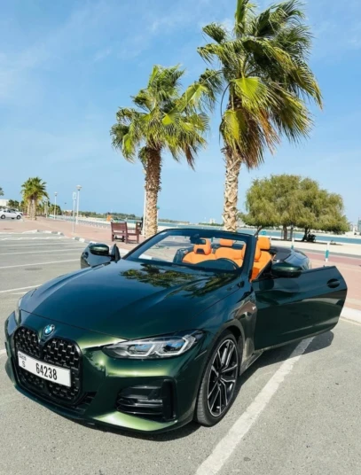 BMW 430i Convertible 2022 GREEN RENTAL IN DUBAI - undefined